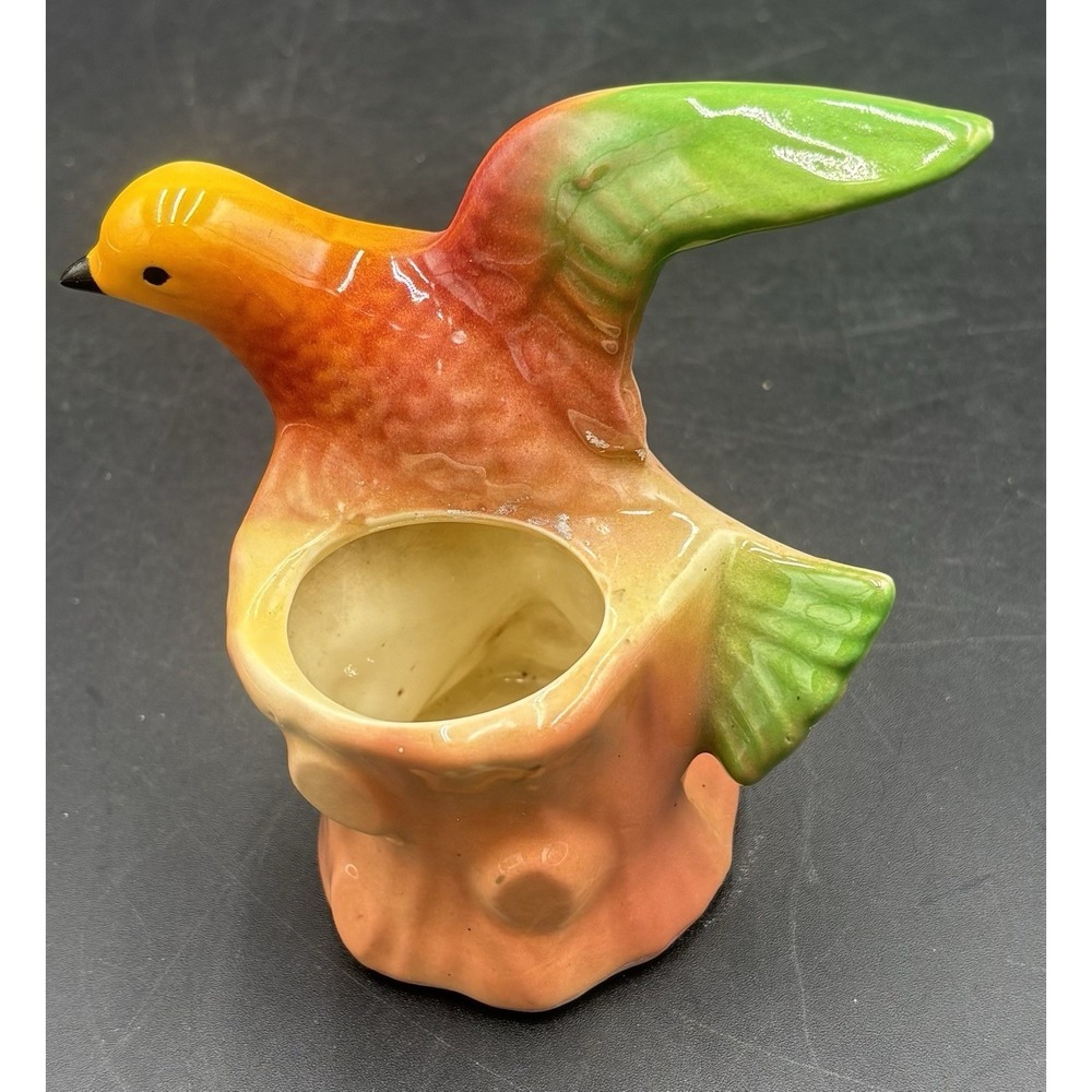 Lot‎ of 5 Vtg Bird Figurine Planters Vases With Fully Painted Beaks